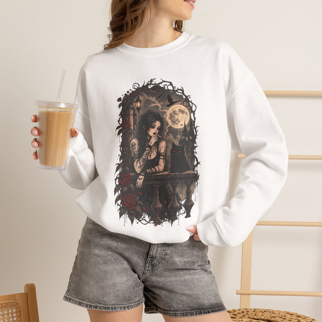 Gothic Moonlight Art Crewneck Sweatshirt