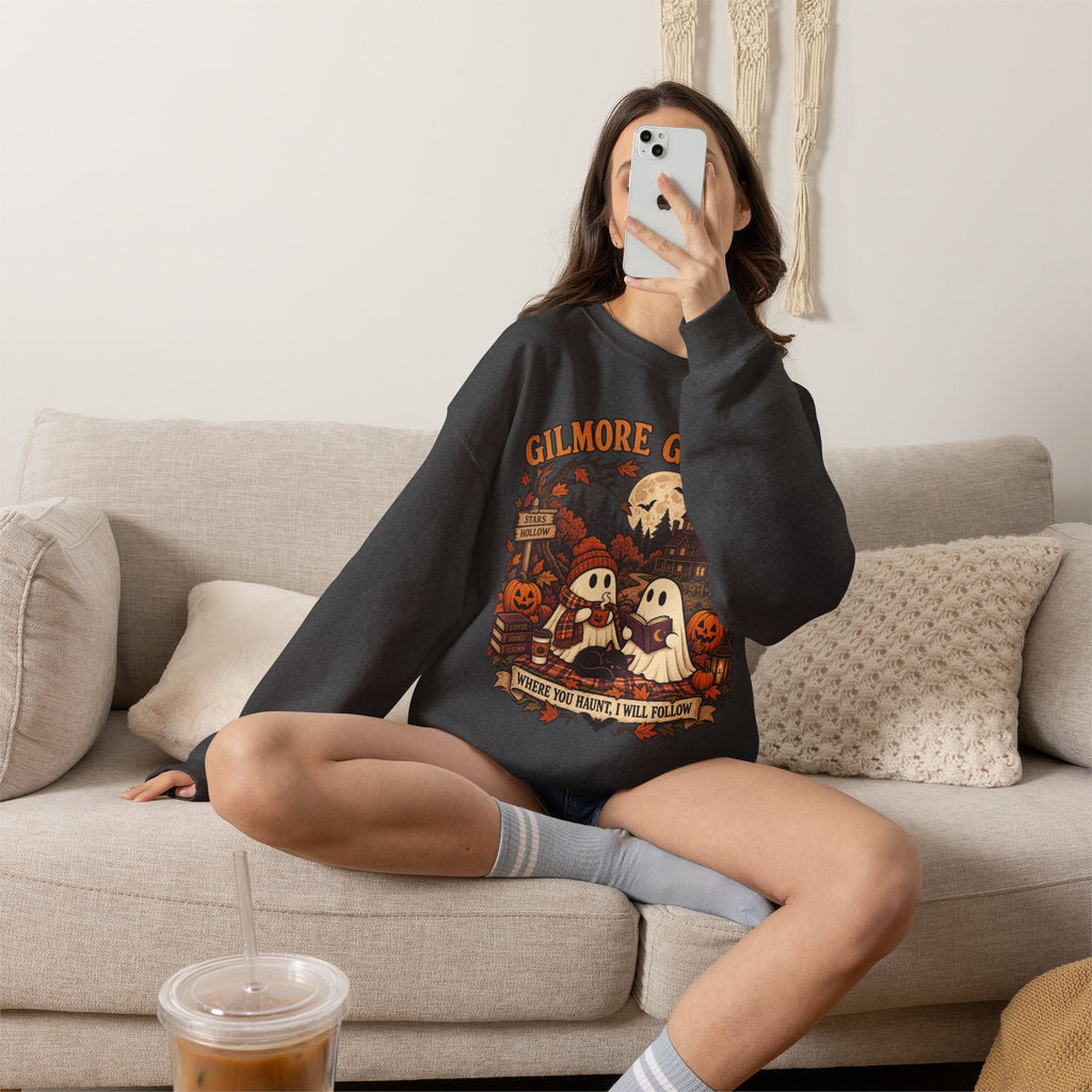 Crewneck Sweatshirt - "Gilmore Ghouls" Halloween Graphic