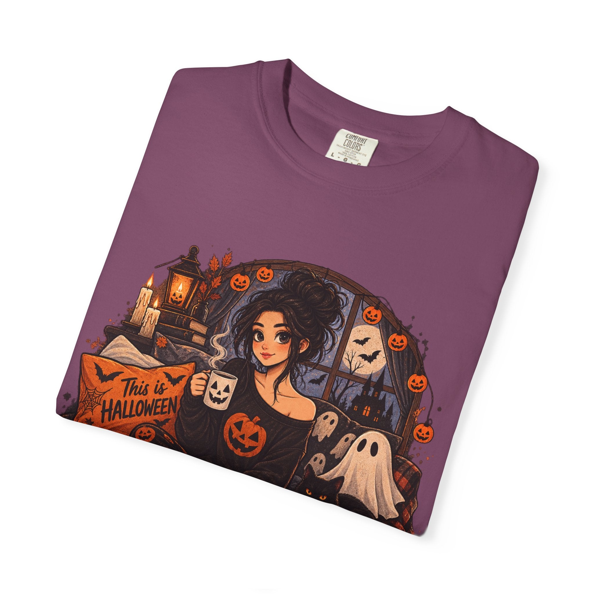 Halloween Vibes T-Shirt — "Waiting for October Like..." Spooky Scene Tee