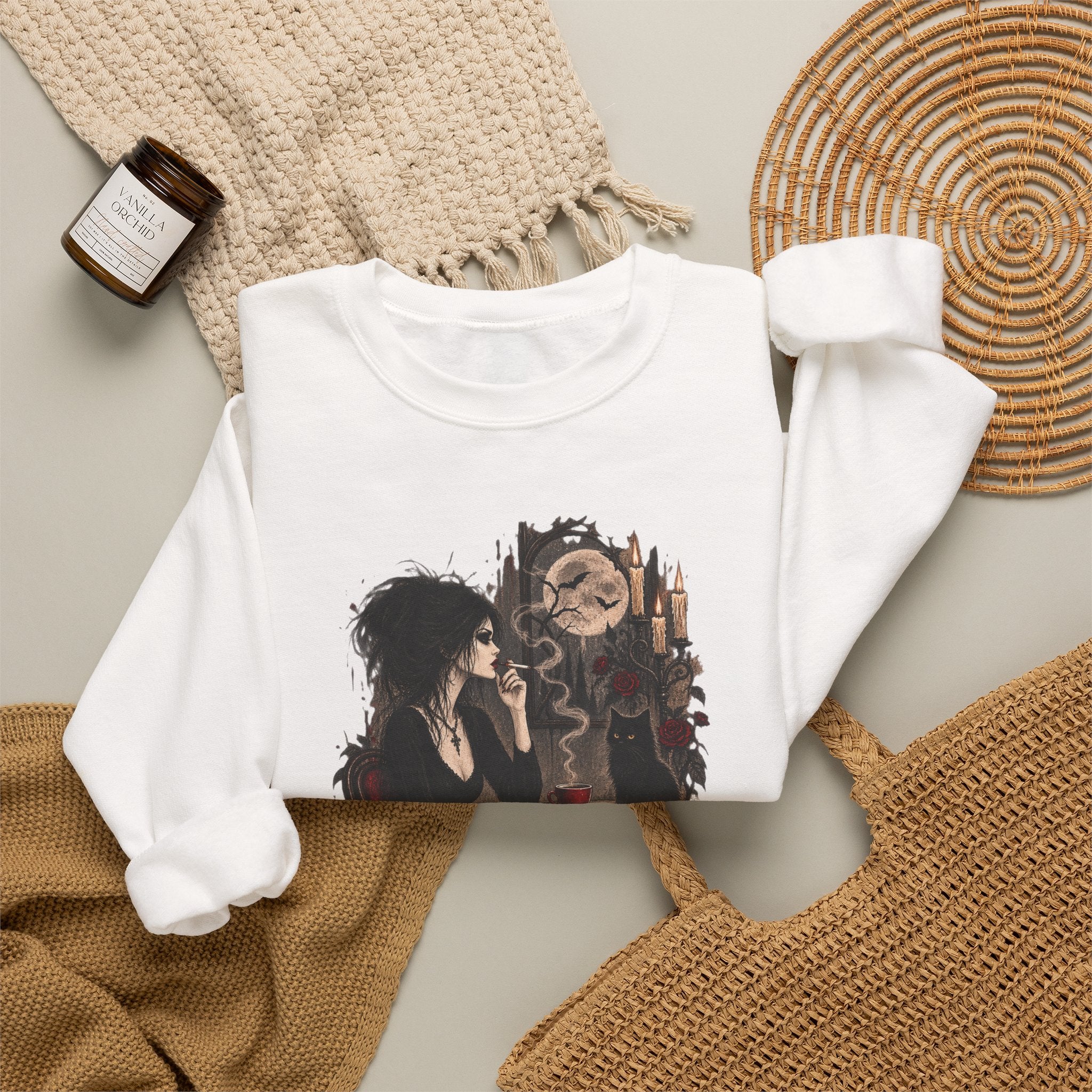 Gothic Mirror Art Crewneck Sweatshirt