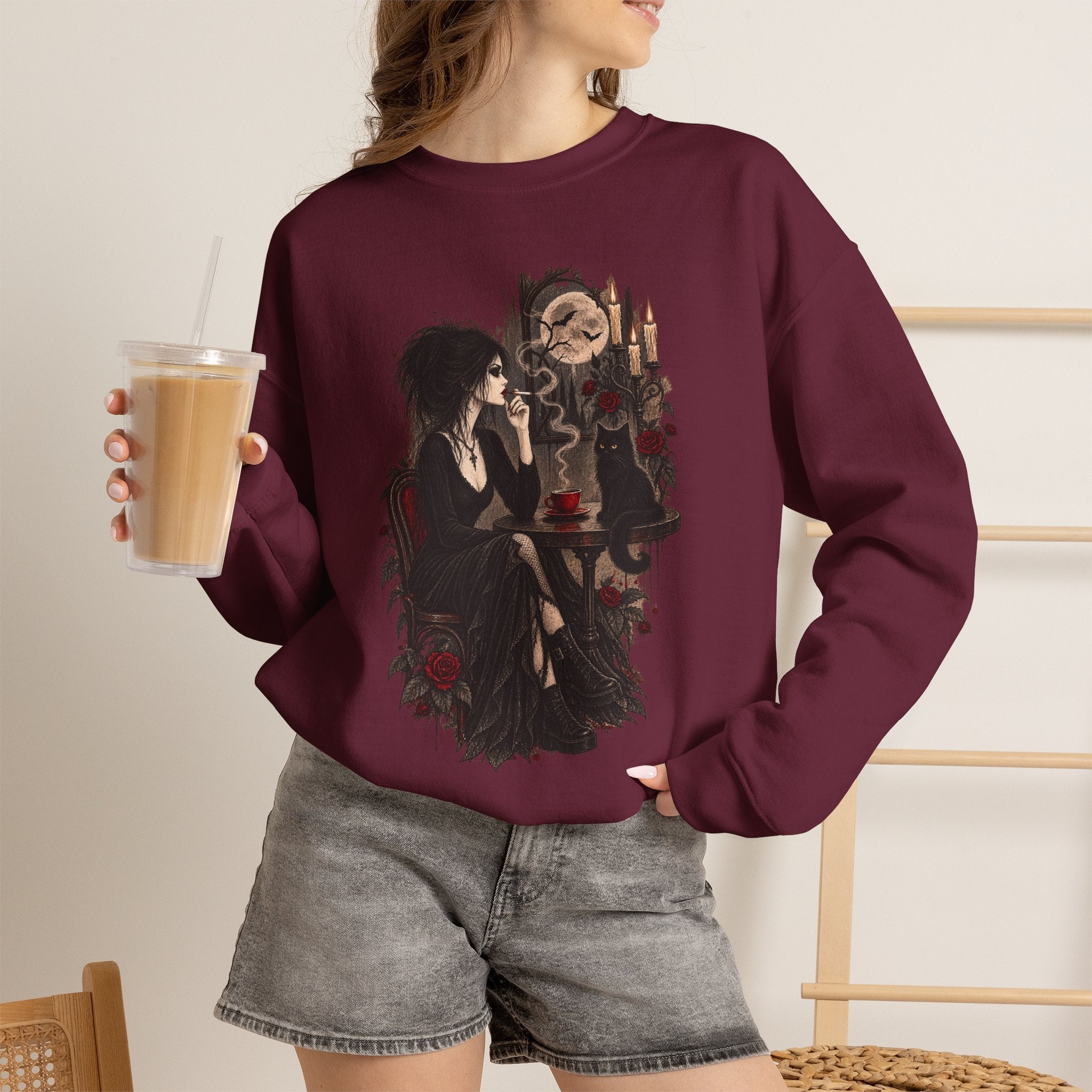 Gothic Mirror Art Crewneck Sweatshirt